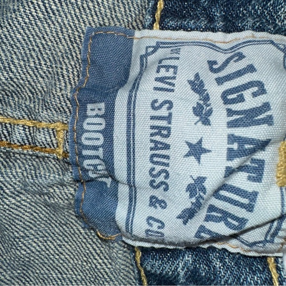 Size 8 PAIR BOYS jeans Boot Cut & Straight Leg Levi’s & Cat & Jack - Picture 6 of 8